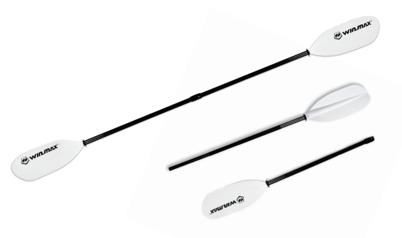 Two-Piece Adjustable and Detachable Combi Kayak Paddle for Adults
