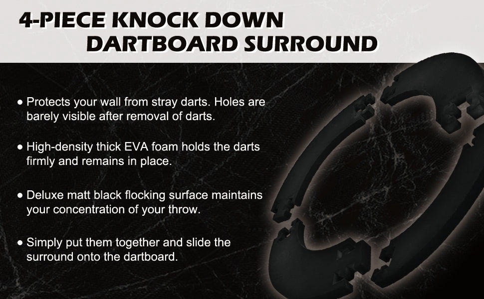 Bristle Dartboard + Darts + EVA Surround Combo