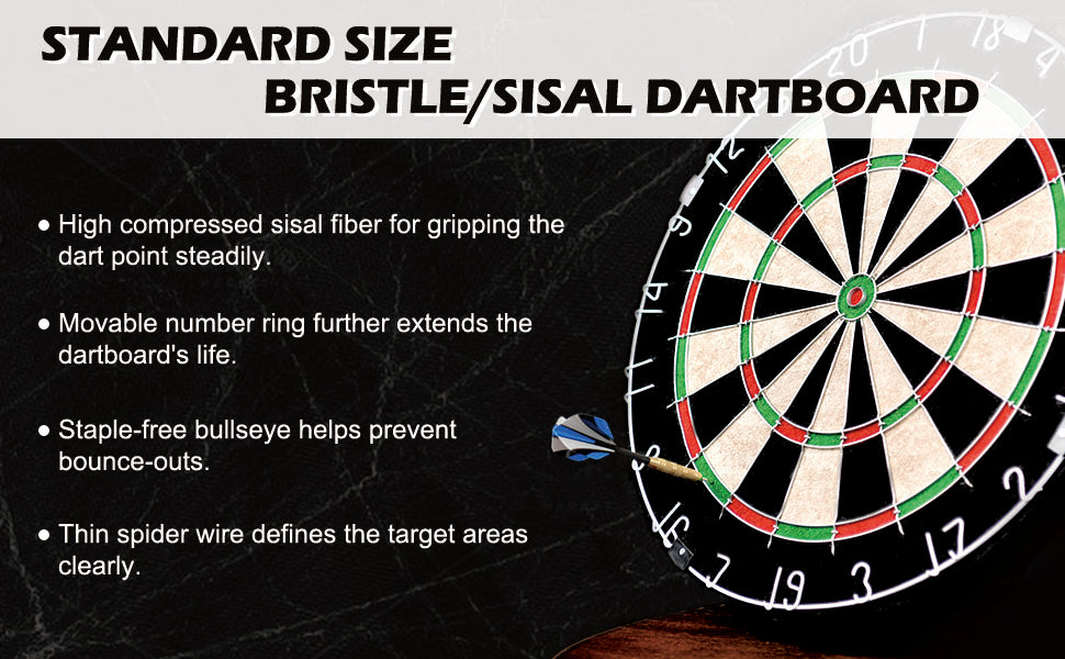 Bristle Dartboard + Darts + EVA Surround Combo