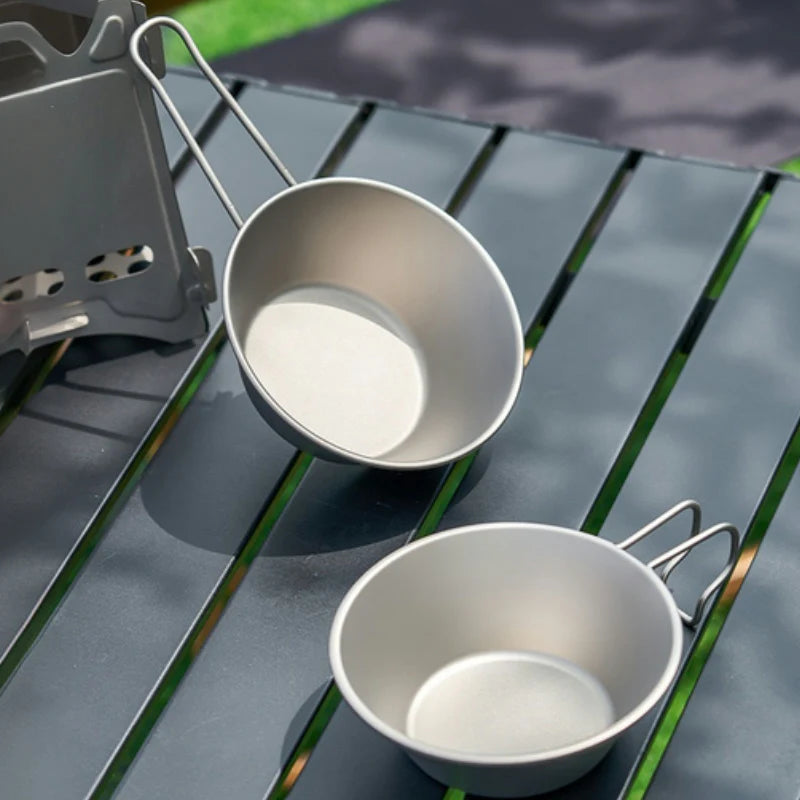 Ultralight Pure Titanium Bowl with Handle