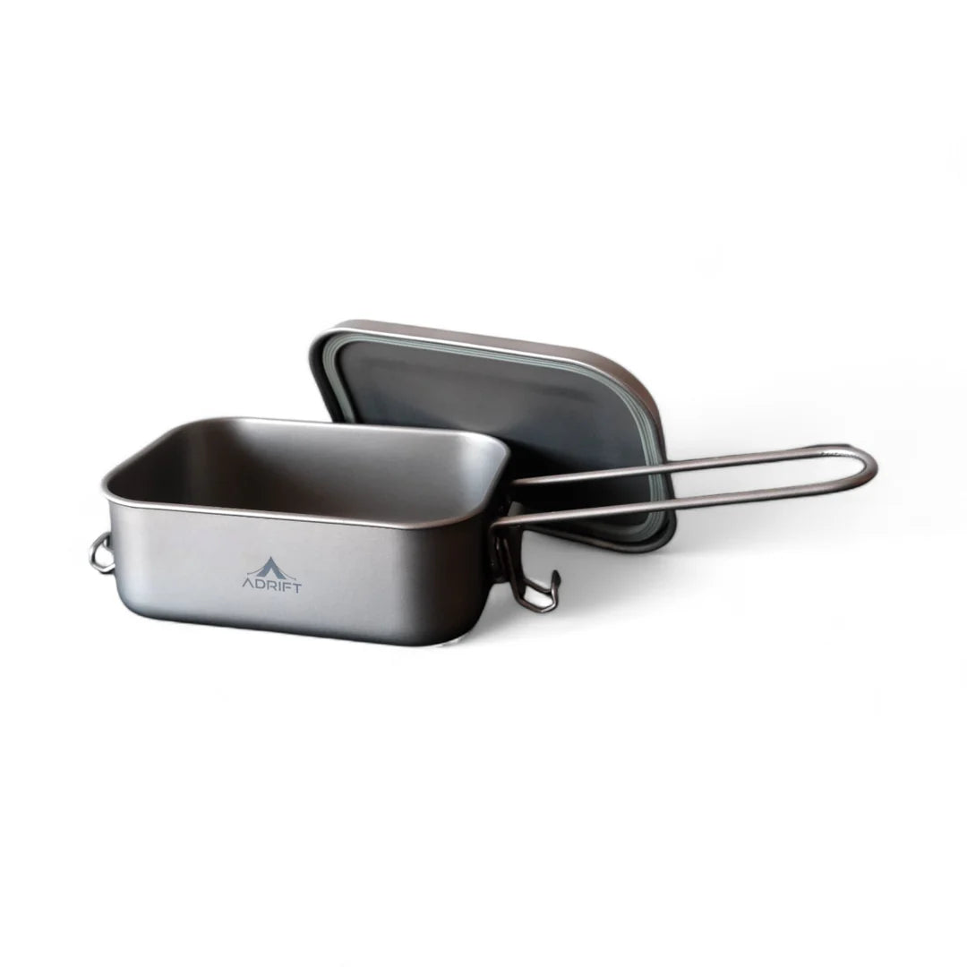 Ultralight Pure Titanium Lunch Box with Handle