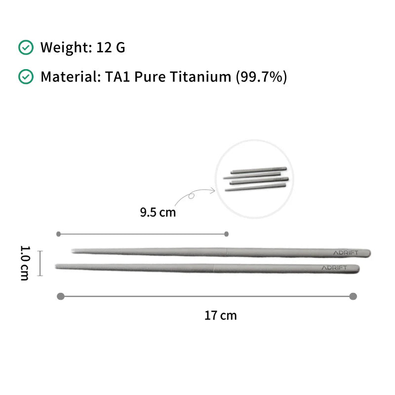 Ultralight Pure Titanium Folding Cutlery