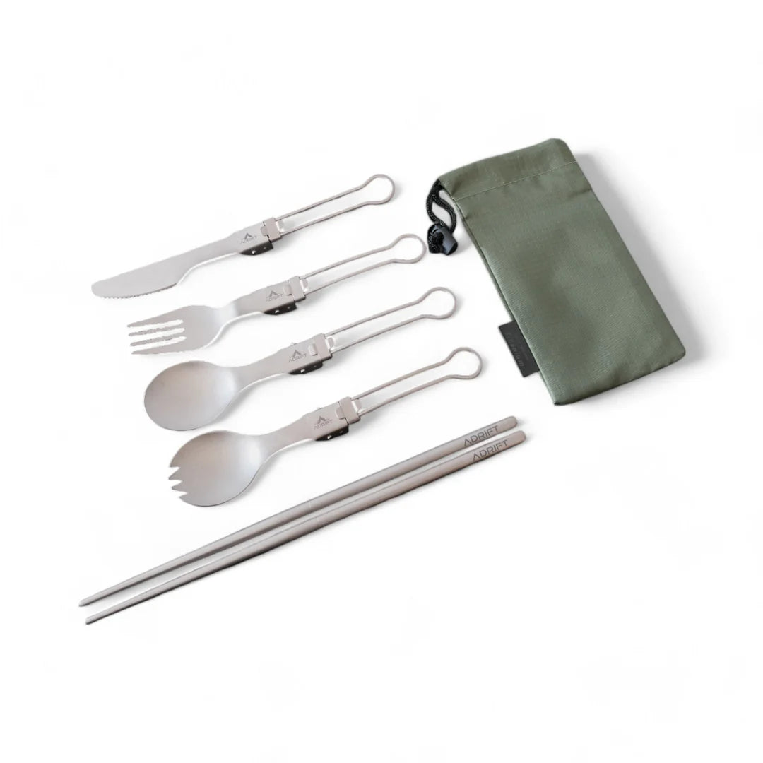 Ultralight Pure Titanium Folding Cutlery