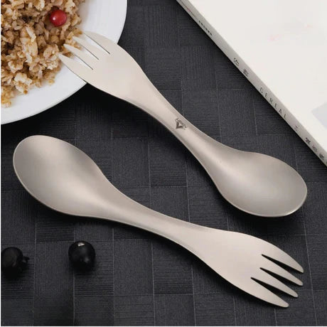 Ultralight Pure Titanium Double Sided Spork