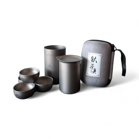 Ultralight Pure Titanium 7-Piece Tea Set