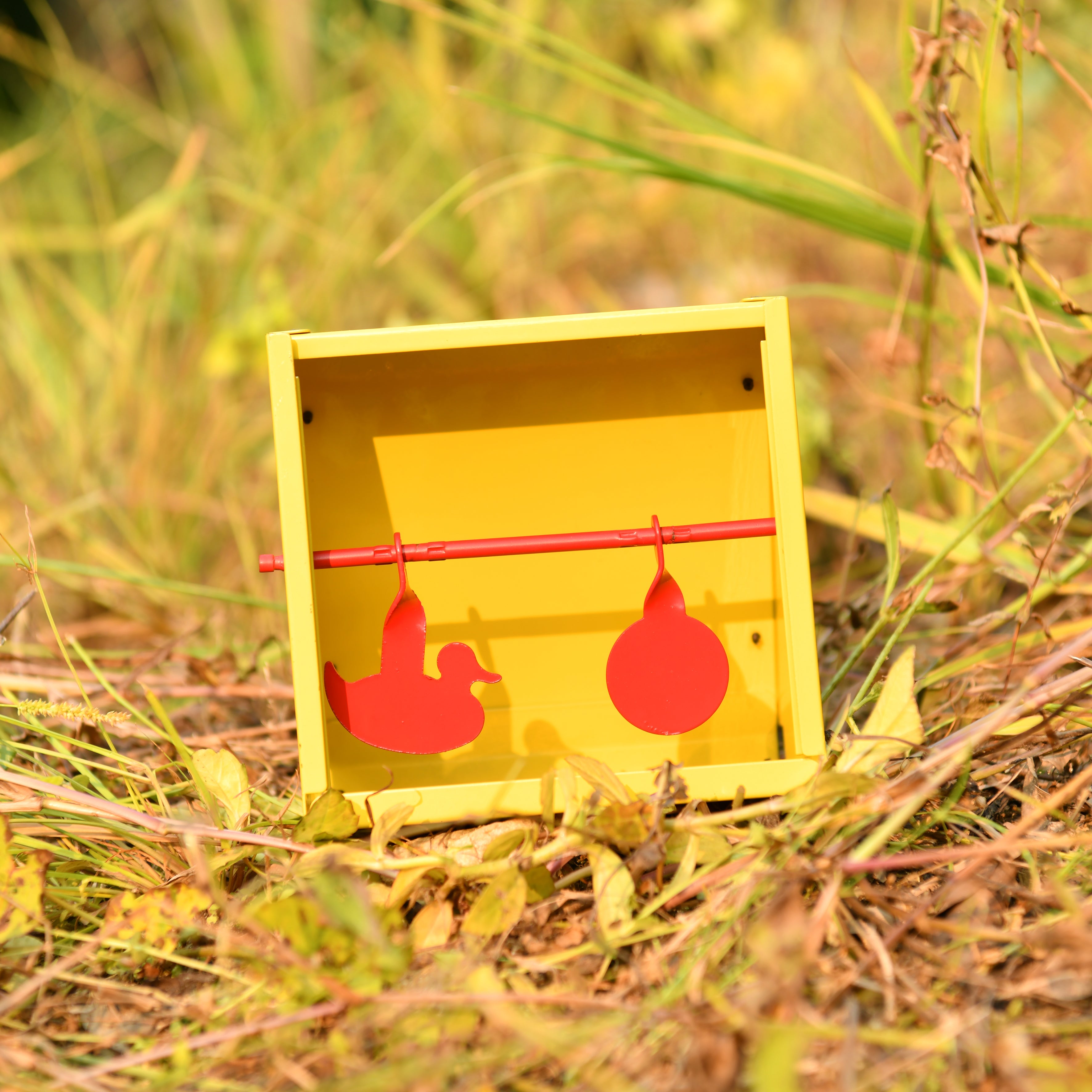 Airgun Trapezium-Shaped Pellet Catcher with Paper + Spinning Metal Targets