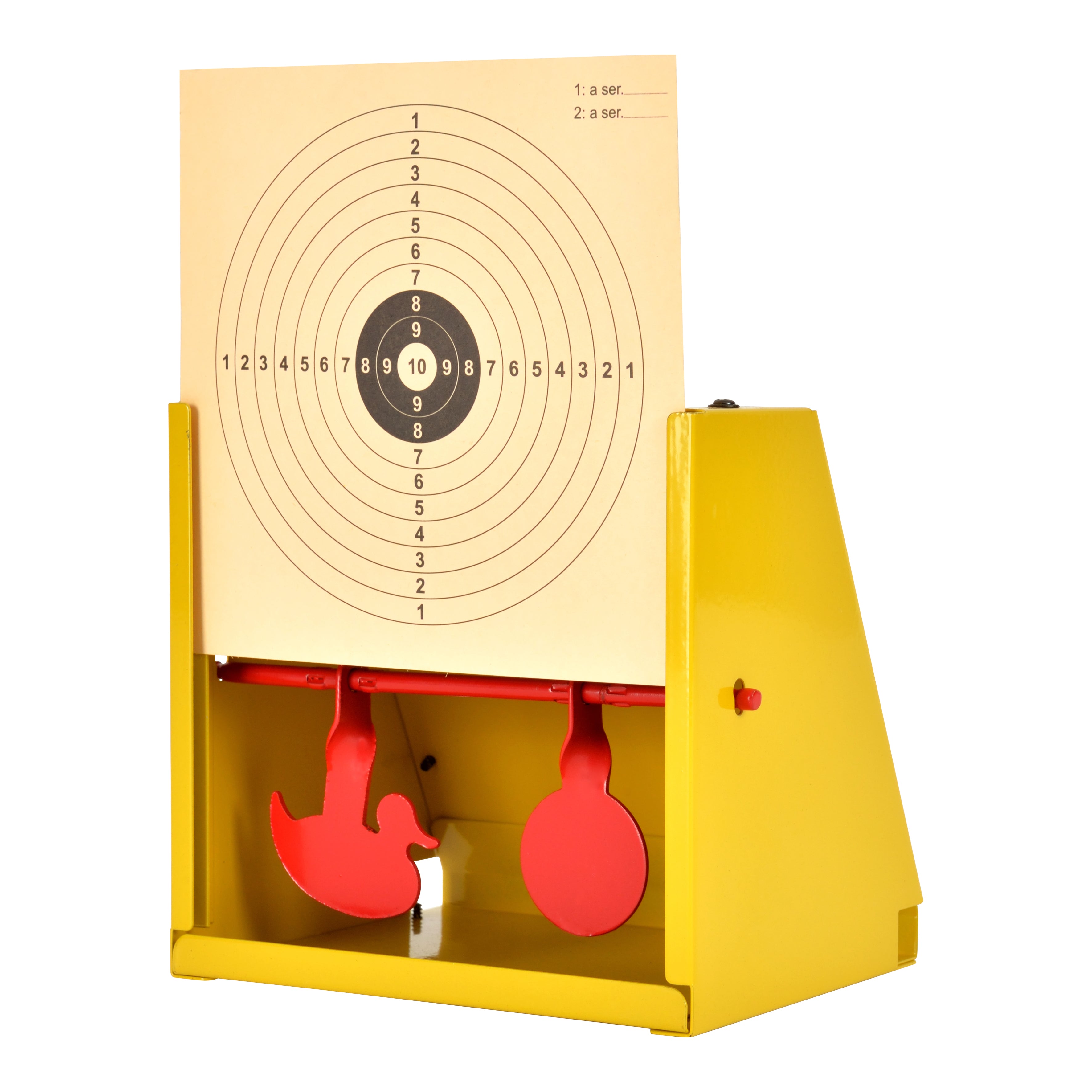 Airgun Trapezium-Shaped Pellet Catcher with Paper + Spinning Metal Targets