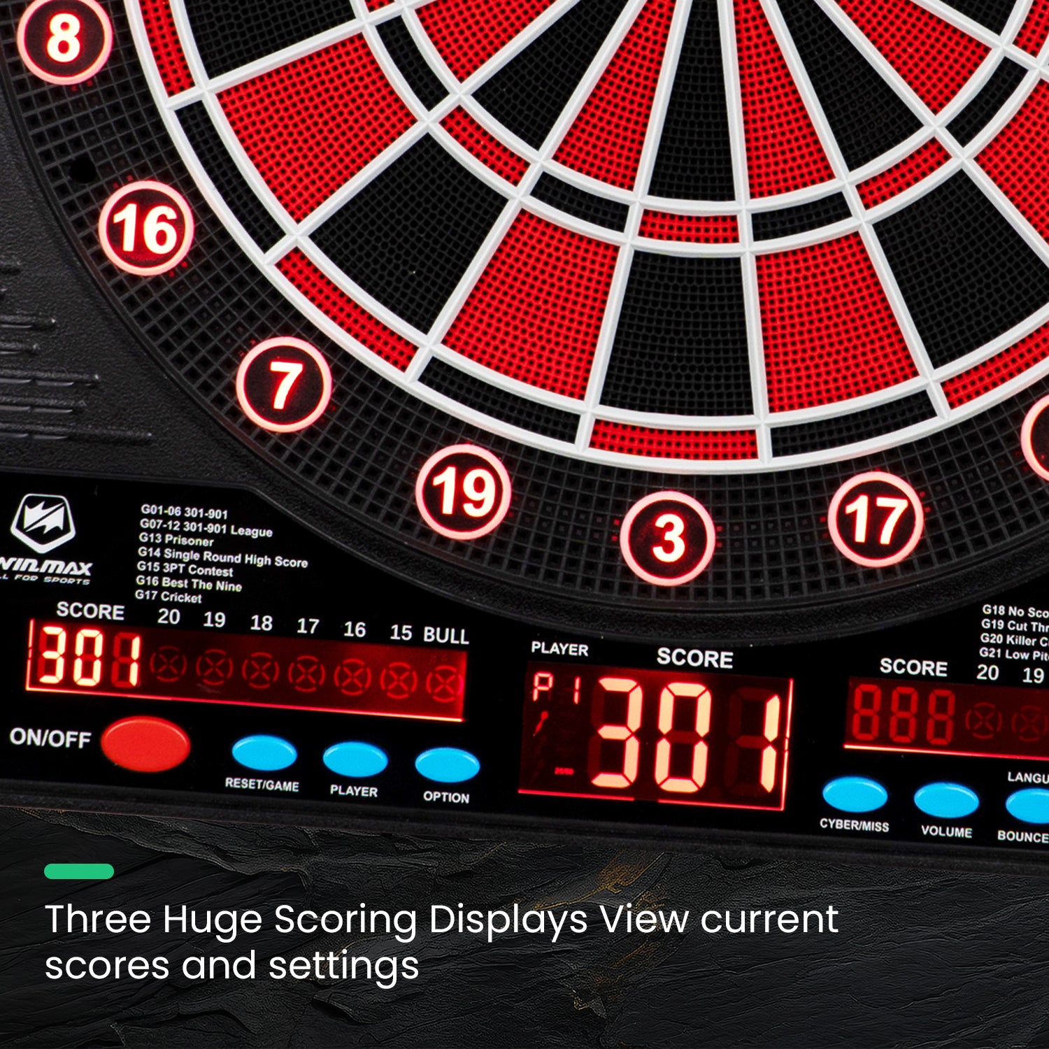 8-Player LED Electronic Dartboard Set