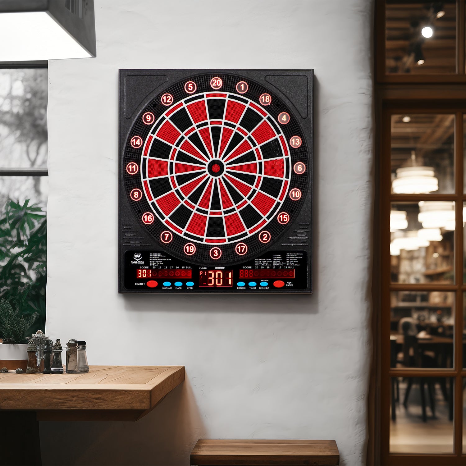8-Player LED Electronic Dartboard Set