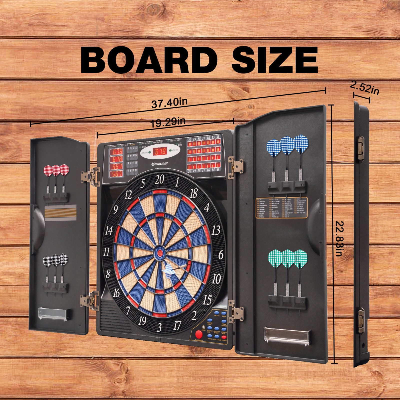 16-Player Electronic Dartboard Cabinet Set