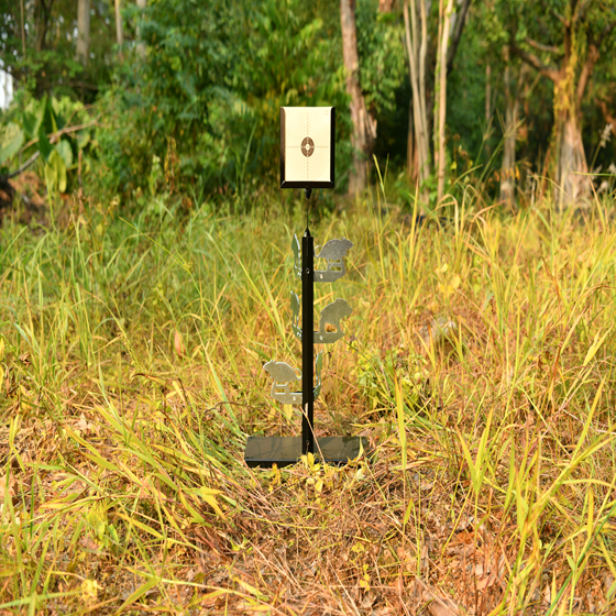 Airgun Target Stand with Paper + Six Animal-Shaped Metal Targets