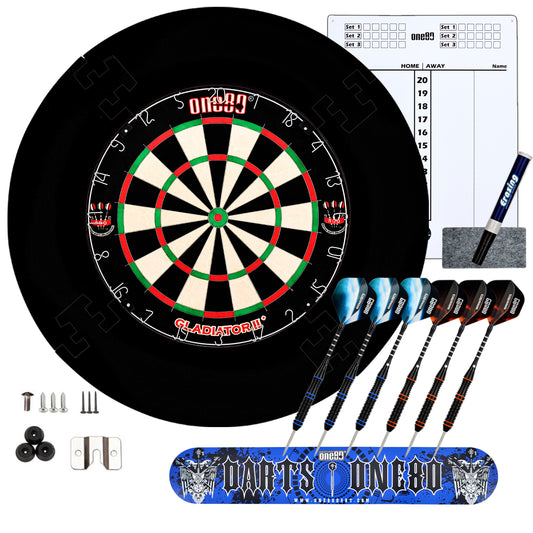 Gladiator 2 Darts + Dartboard + EVA Surround Combo