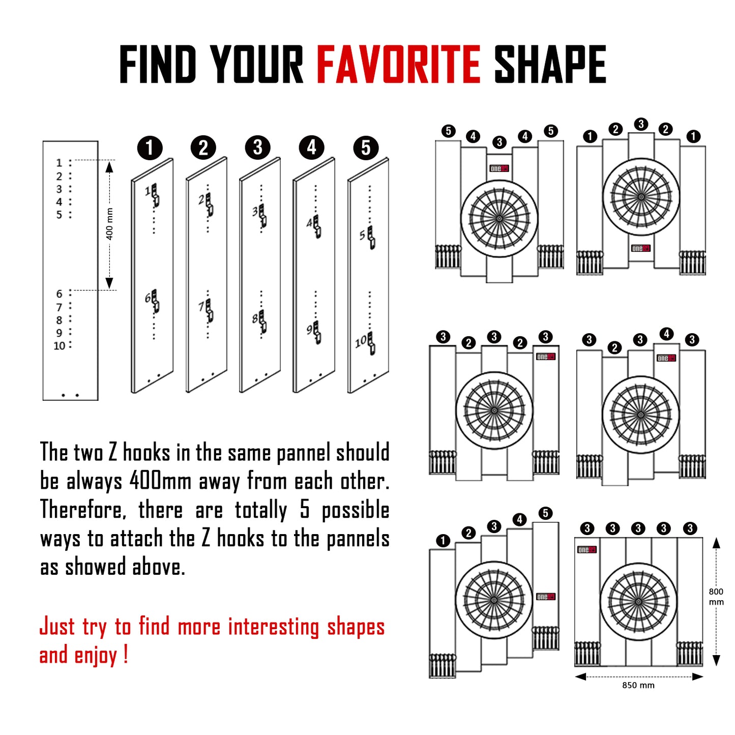 MDF Knock-down Dartboard Surround