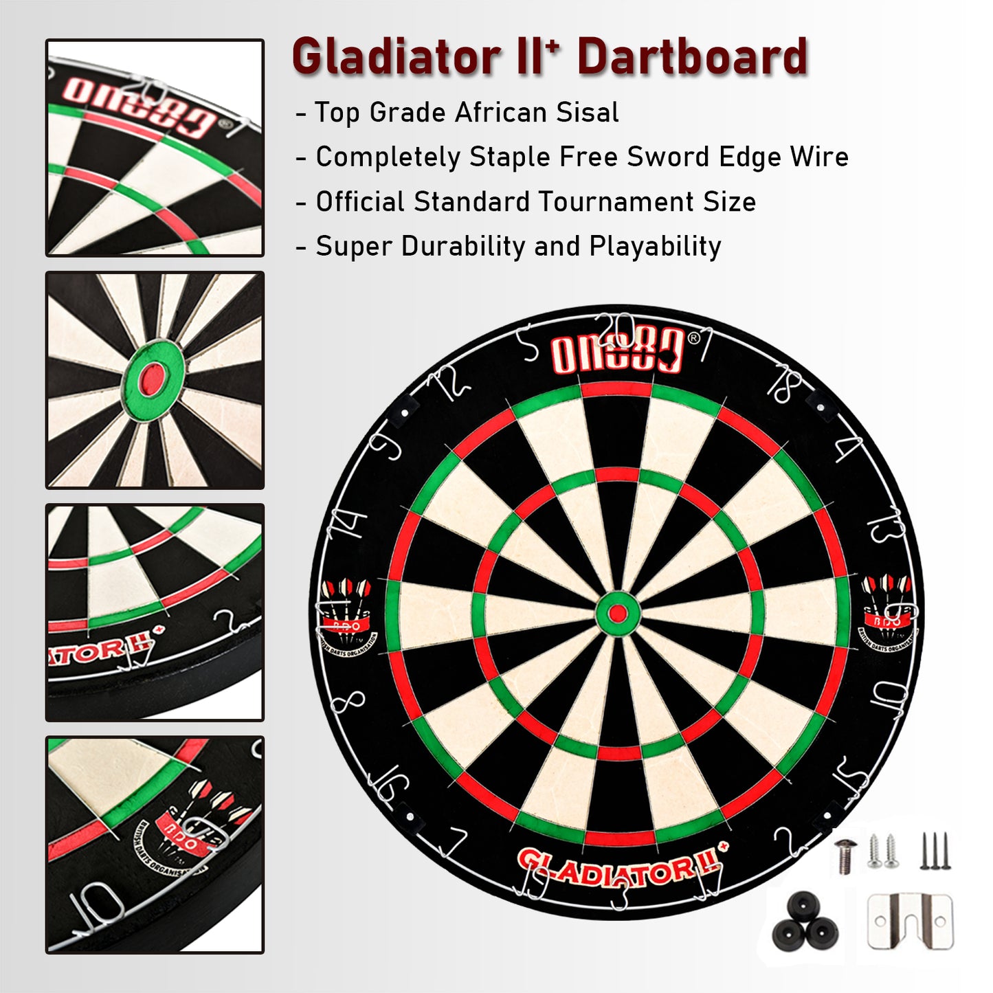 Gladiator 2 Darts + Dartboard + EVA Surround Combo